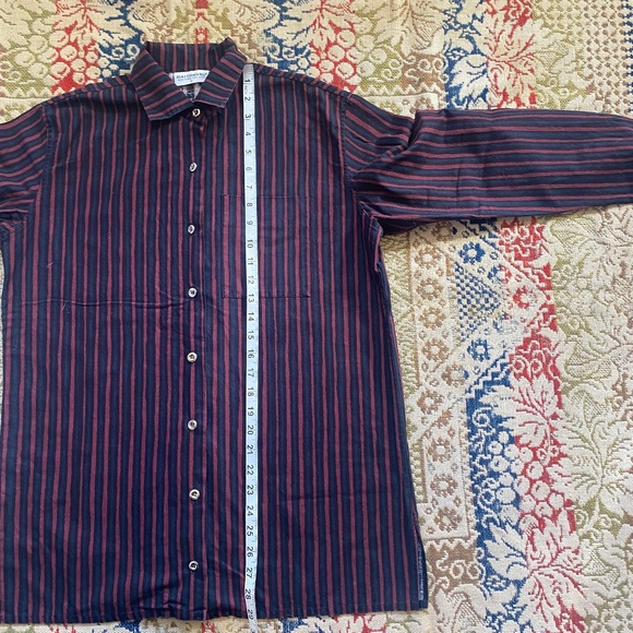 Marimekko Jokapoika Shirt Suomi Finland Cotton Striped Unisex Size Large L - Picture 7 of 13